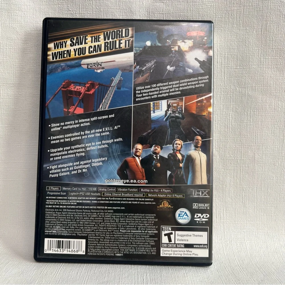 Goldeneye Rogue Agent Sony PlayStation 2 Game - Tested